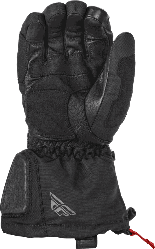 FLY RACING AURORA GLOVES with leather palm, neoprene cuff, and reflective piping.