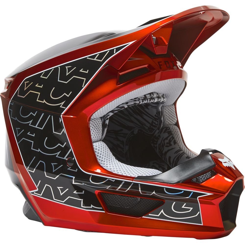 2019 fox racing v1 mata off-road motorcycle helmet cardinal FOX RACING YOUTH V1 PERIL HELMET – 365 Powersports
