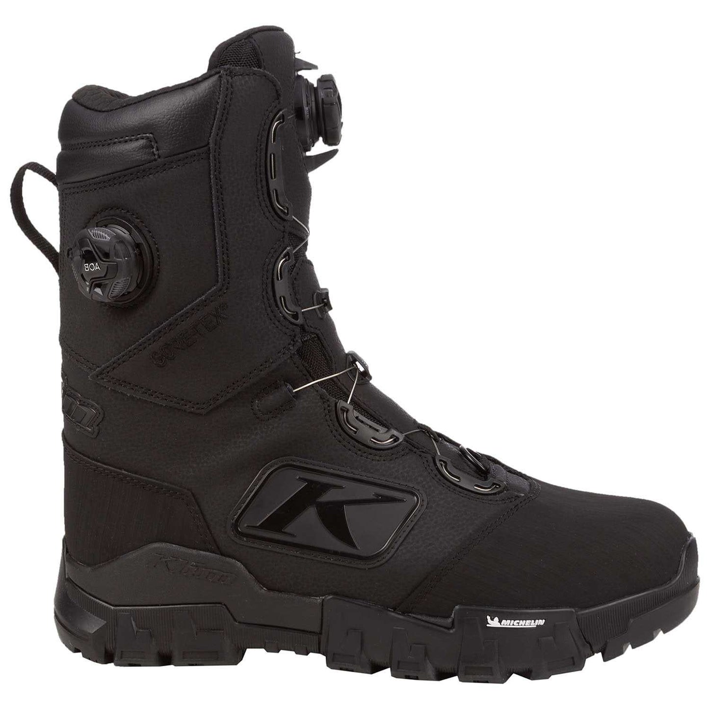 KLIM ADRENALINE PRO S GTX BOA Boot with Michelin® sole and dual-zone lacing for snowmobiling.