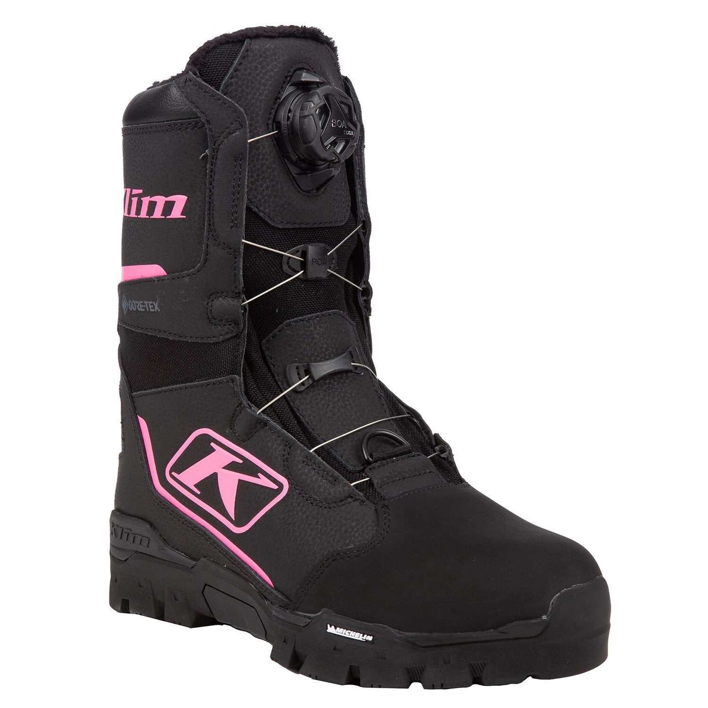 KLIM AURORA GTX BOA BOOTAURORA GTX BOA BOOT:We redesigned the Aurora GTX BOA® boot with major durability and comfort improvements for female riders facing both high speed trails and backcouBoots
