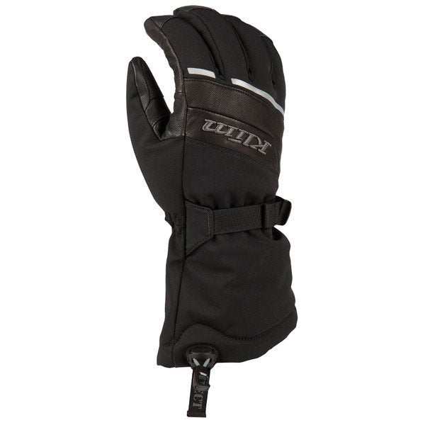 KLIM BLAZE GAUNTLET GLOVE, durable winter glove with leather construction, GORE-TEX, Thinsulate insulation, touchscreen functionality.