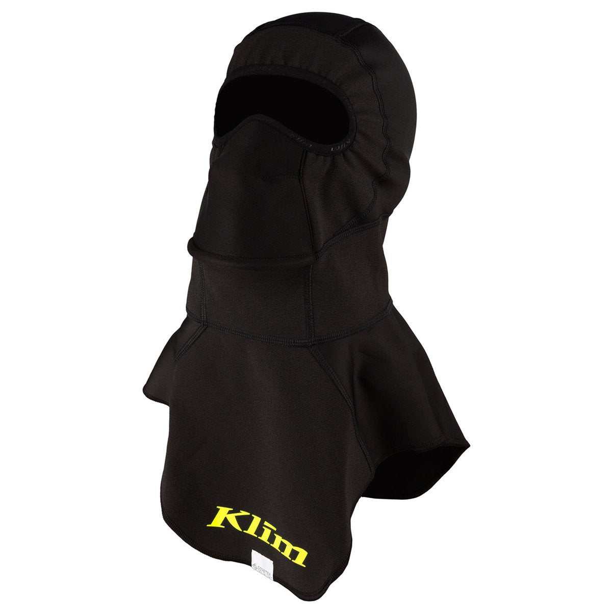 Black KLIM Arctic Balaclava with ultra-wide skirt, windstopper fleece, neoprene nose piece, and stretch fleece back for extreme cold conditions.
