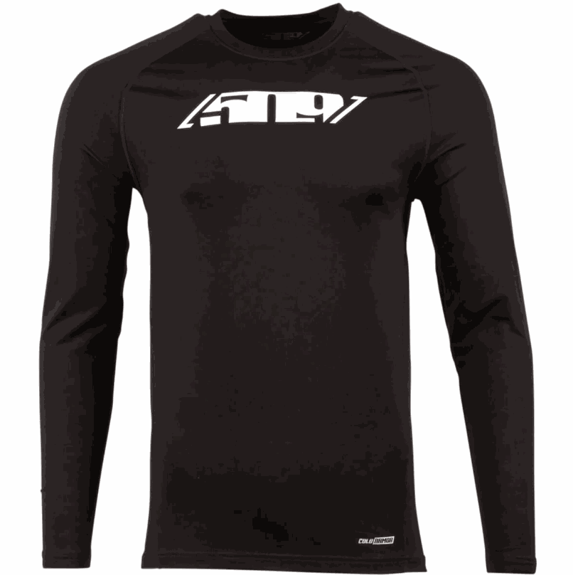 509 FZN LVL 1 Shirt in black with logo, long-sleeved, moisture-wicking base layer.