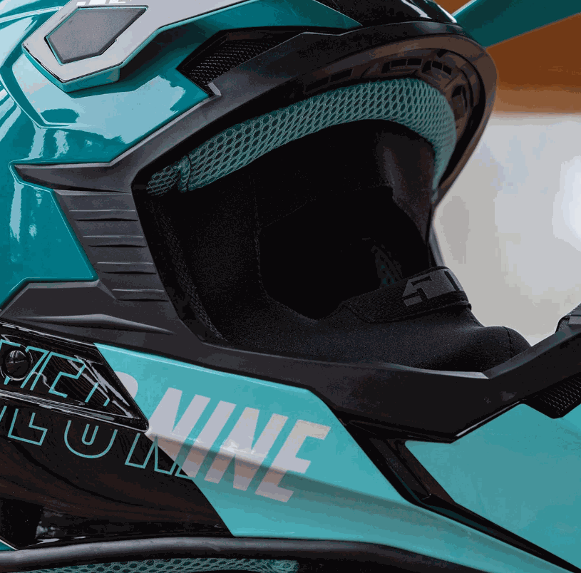 509 Tactical 2.0 Helmet in teal with advanced ventilation and removable eyeport protection for off-road riding
