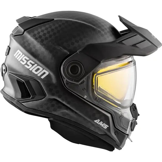 CKX MISSION FREE-FACE HELMET - CARBON - ELECTRIC SHIELD