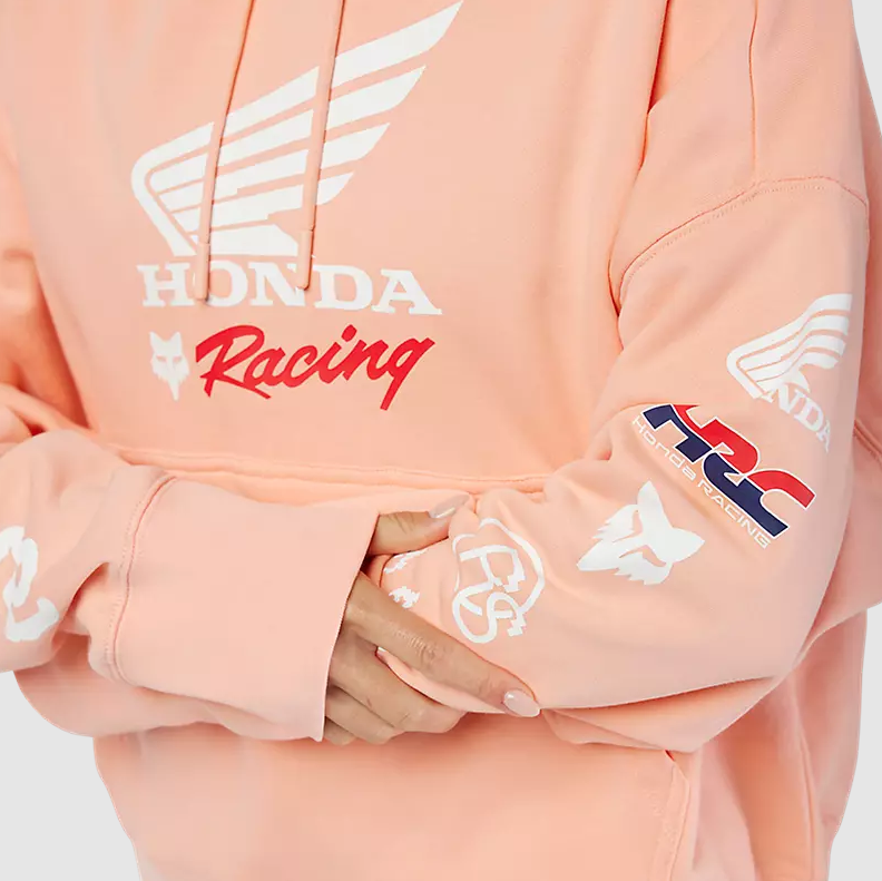 FOX RACING WOMENS FOX X HONDA OVERSIZED PULLOVER HOODIE