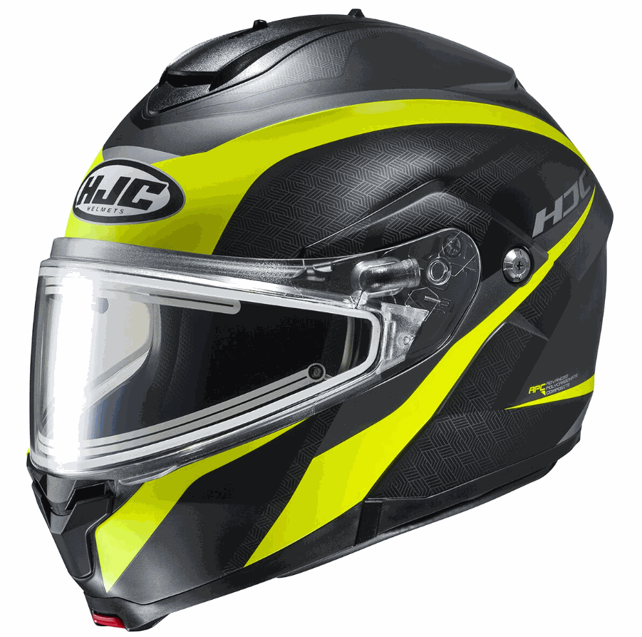 HJC C91 ELECTRIC MODULAR helmet with advanced polycarbonate shell, modular design, and electric snow shield.
