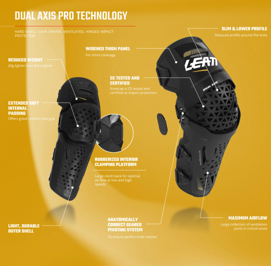 LEATT Knee & Shin Guard Dual Axis Pro
