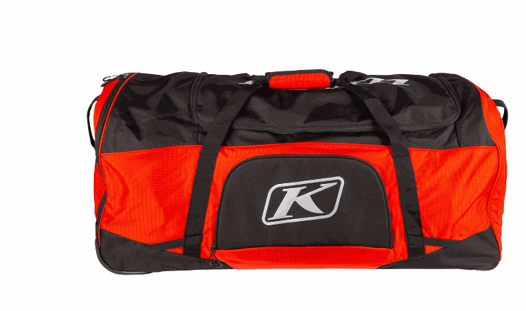 KLIM Team Gear Bag with multiple compartments and rollers for easy transport.