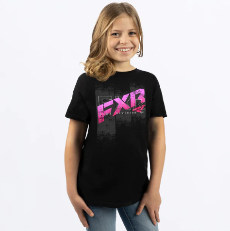 FXR Racing Youth Broadcast Girls Premium T-Shirt 23