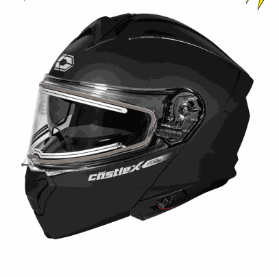 CASTLE CX935 Electric Modular Helmet with dual pane anti-fog shield and aerodynamic design.