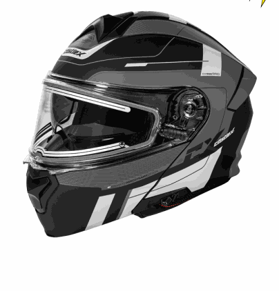 CASTLE CX935 RAID ELECTRIC Modular Helmet with anti-fog shield and drop-down sun visor.