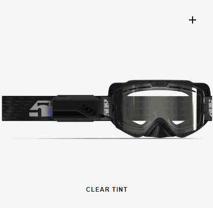 509 Kingpin XL Ignite Goggle with clear tint lens, featuring heated lens technology and rechargeable power pack.