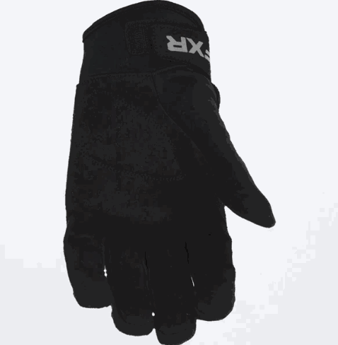 FXR RACING MEN'S durable black mechanics glove with neoprene cuff and pre-curved fingers