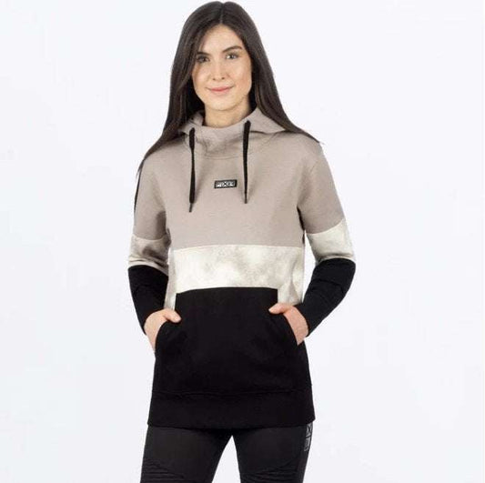 FXR RACING Women's Stripe Pullover Hoodie with drawcord hood and pouch pocket.