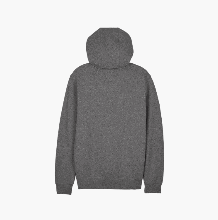 Gray Fox x Honda Pullover Hoodie, heavyweight fleece, rear view.