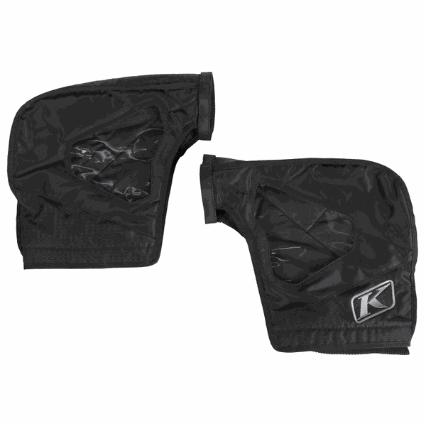 KLIM Deflect Handle Bar Muffs offering wind protection and hand warmth for snowmobiling.