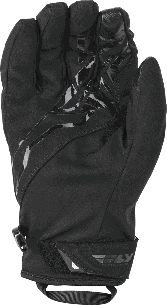 FLY RACING TITLE HEATED GLOVES with windproof and waterproof technology, pre-curved fingers, and LED heat settings.