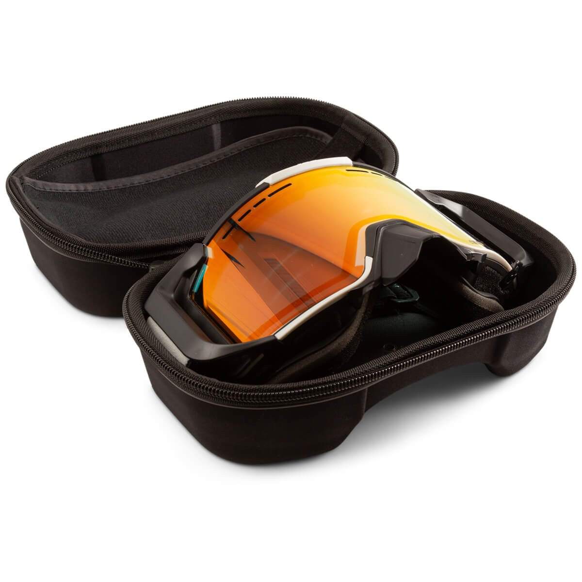 509 Goggle Hard Case with goggles and spare lenses for safe travel and storage.
