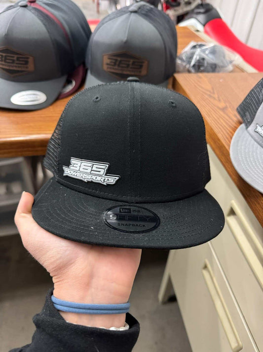 Black 365 Powersports 9FIfty Flexstyle Snapback Hat with embroidered logo
