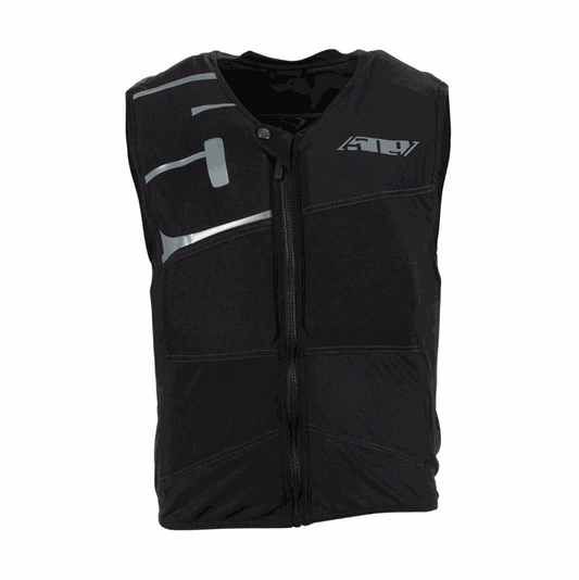 509 Youth R-Mor Protection Vest black CE Level 1 certified chest and back protector with full front zipper and stretch woven material