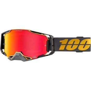 100% Armega Goggle with ultra HD lens, quick-release system, and wide strap.