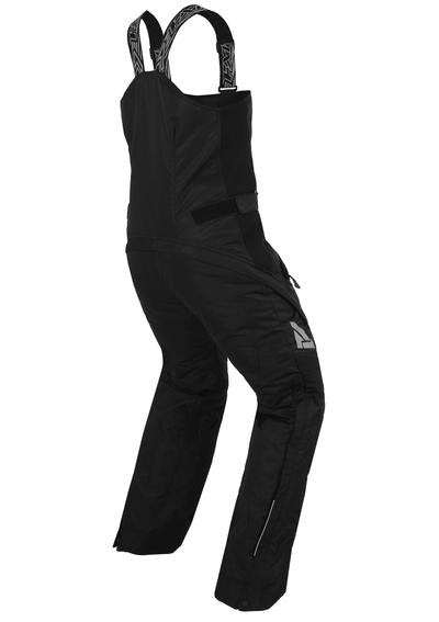 FXR Women Sugar Bib Pant 21, black durable polyester with HydrX coating, adjustable waist and suspenders.