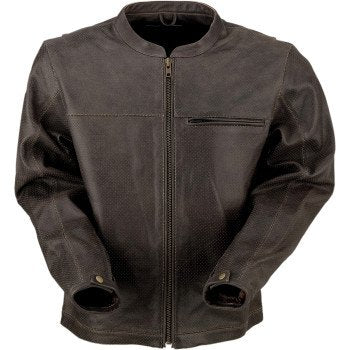 Z1R MUNITION PERFORATED LEATHER JACKET