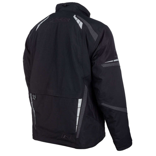 KLIM KEWEENAW JACKET, black, back view, reflective materials, durable nylon, trail safety, 3-in-1 feature.