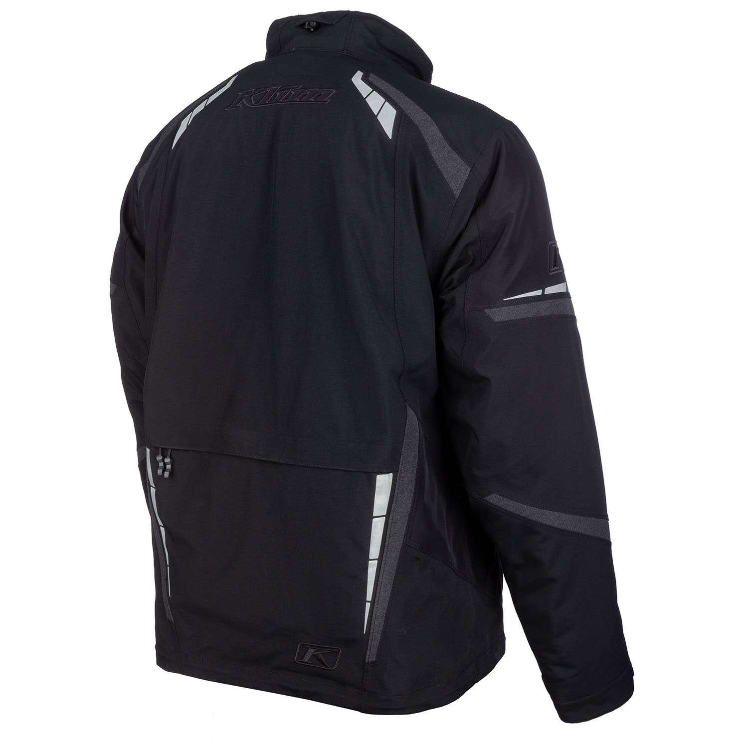 KLIM KEWEENAW JACKET, black, back view, reflective materials, durable nylon, trail safety, 3-in-1 feature.