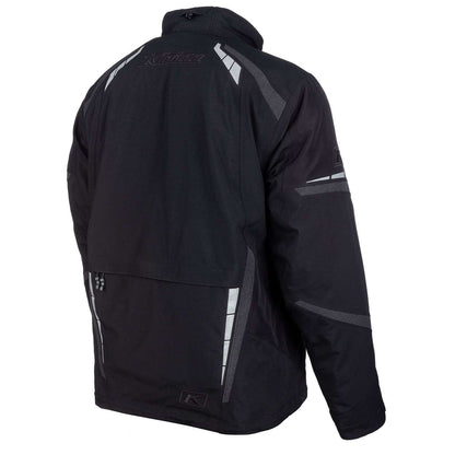KLIM KEWEENAW JACKET, black, back view, reflective materials, durable nylon, trail safety, 3-in-1 feature.