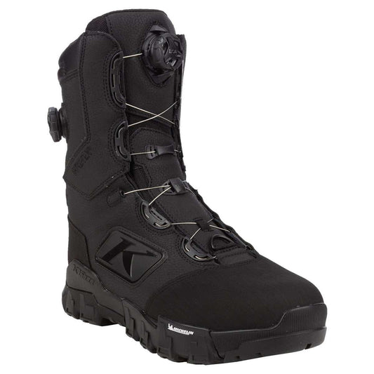 KLIM ADRENALINE PRO S black snowmobile boot with Michelin sole and BOA dual-zone lacing system