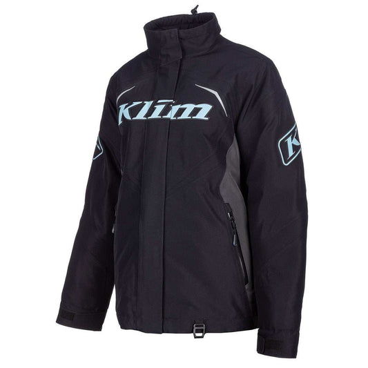 Black KLIM SPARK JACKET women's waterproof insulated trail riding jacket with reflective logos