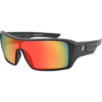 BOBSTER PARAGON SUNGLASSES with red mirrored lenses and black frame.