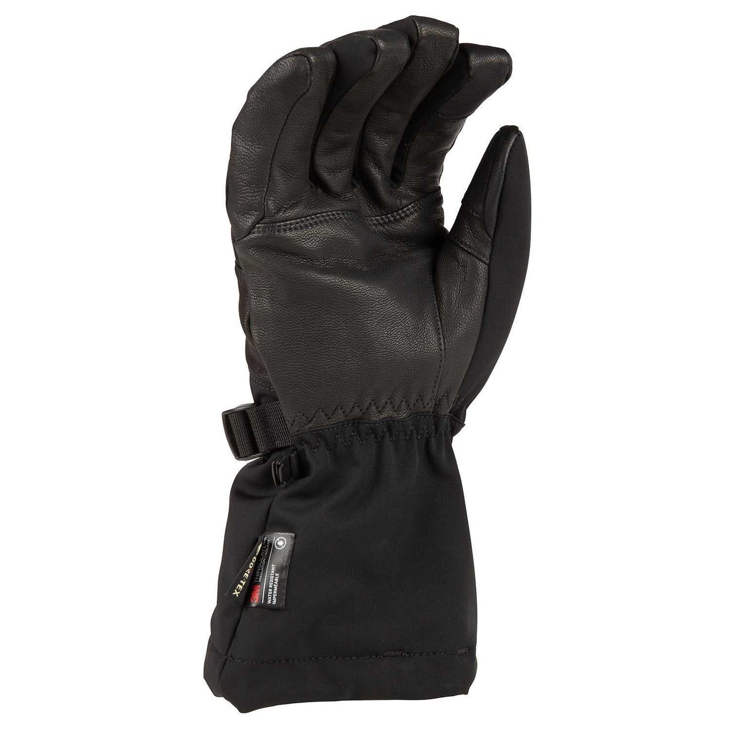KLIM Blaze Gauntlet Glove black leather waterproof insulated winter glove with Gore-Tex and touchscreen functionality
