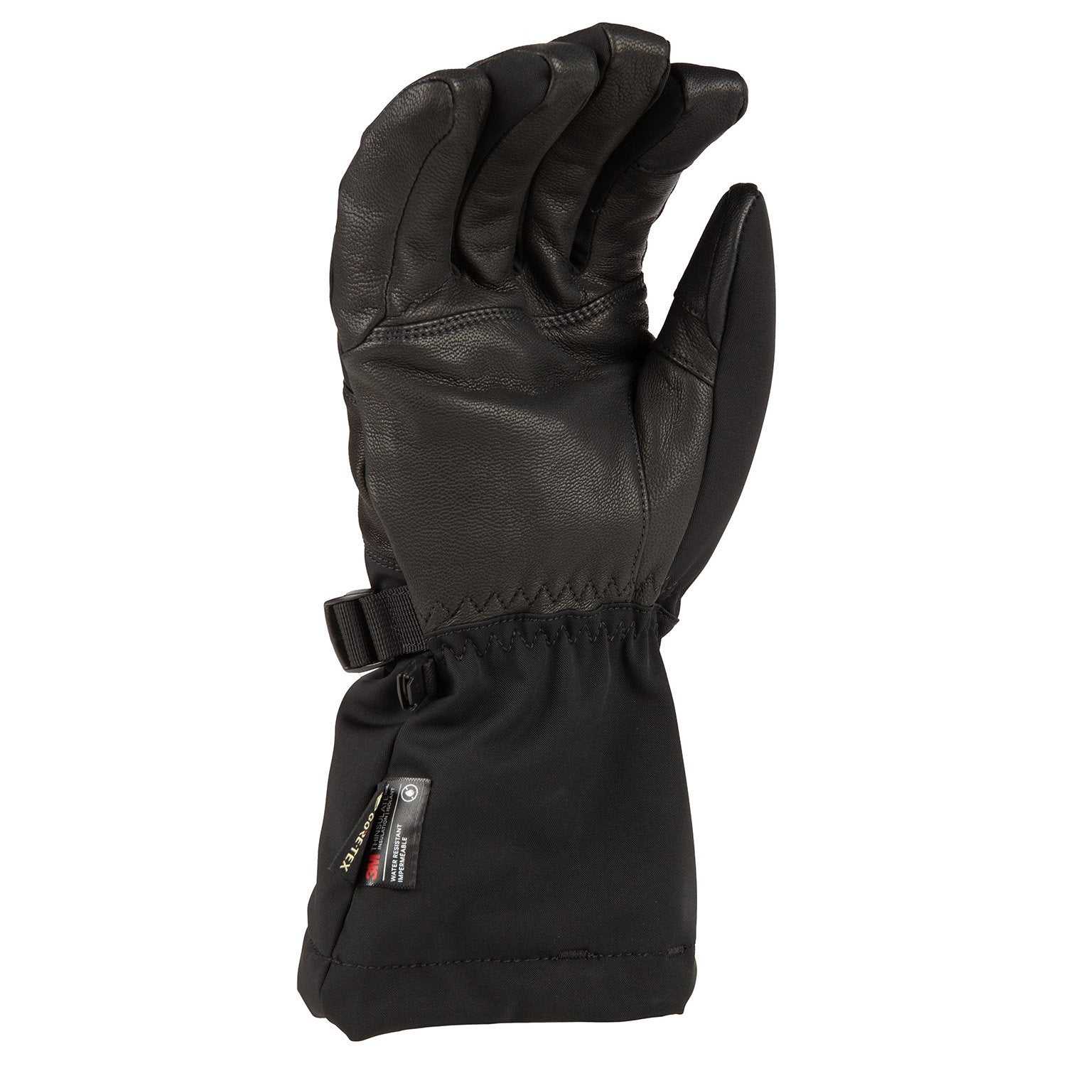 KLIM Blaze Gauntlet Glove black leather waterproof insulated winter glove with Gore-Tex and touchscreen functionality