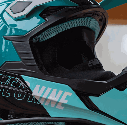 509 Tactical 2.0 Helmet in teal with advanced ventilation and removable eyeport protection for off-road riding