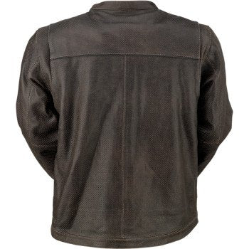 Z1R MUNITION PERFORATED LEATHER JACKET