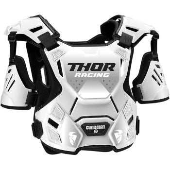 THOR Youth Guardian Roost Deflector with adjustable shoulder and arm guards, energy dispersing panels, and ventilation ports.