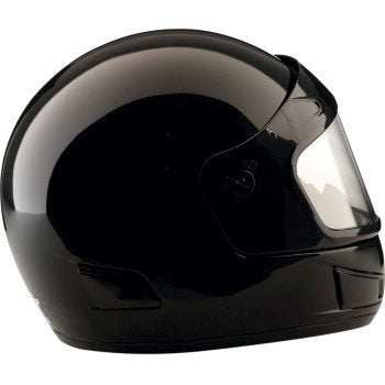 Z1R Youth Strike snow helmet in black with ABS plastic shell and clear visor