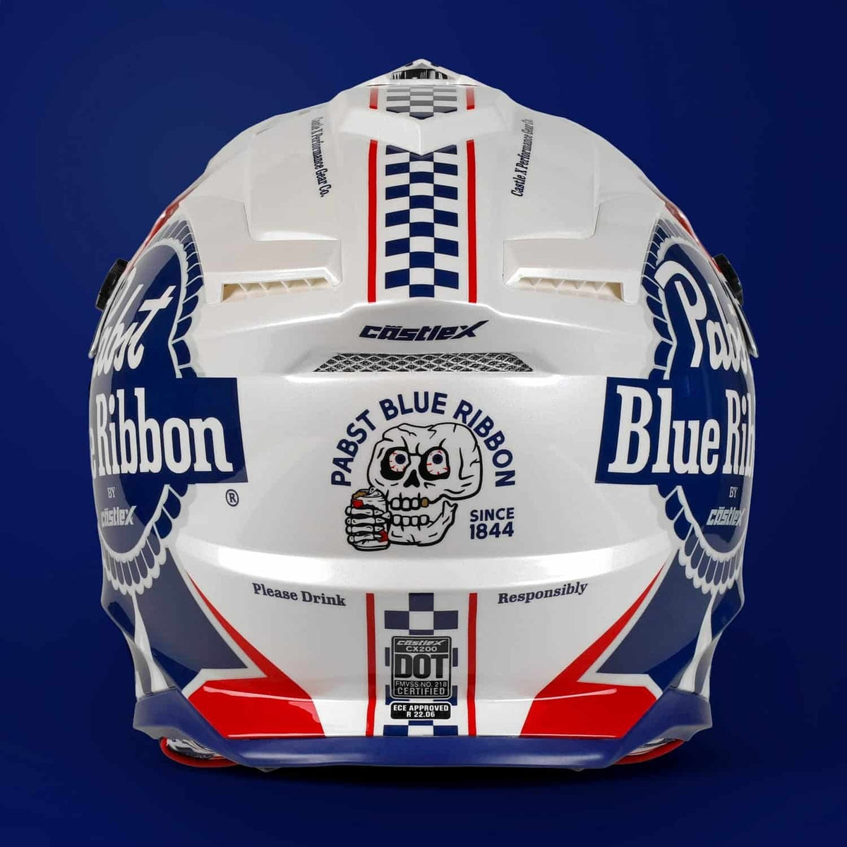 CASTLE X PABST BLUE RIBBON CX200 MX HELMET