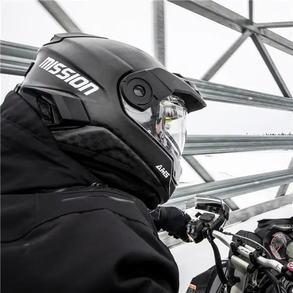 CKX MISSION FREE-FACE HELMET - CARBON - ELECTRIC SHIELD