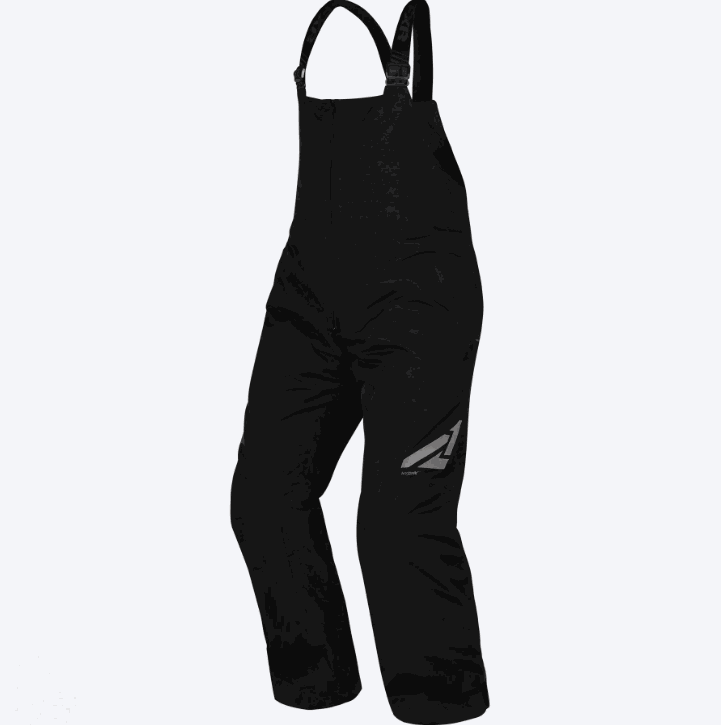 FXR M Fuel Bib Pant men's black insulated waterproof snow bib with adjustable suspenders and reflective detailing