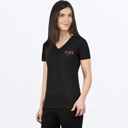 FXR RACING WOMEN'S HELIUM PREMIUM V-NECK T-SHIRT