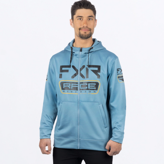 FXR Unisex Race Div Tech Hoodie 24-Steel/Black-XL
