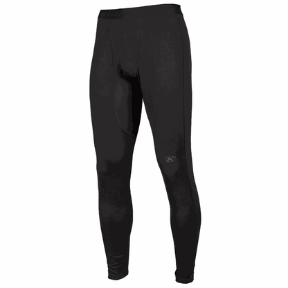 Black KLIM Aggressor Pant 2.0 synthetic base layer leggings with moisture-wicking and breathable fabric for powersports.