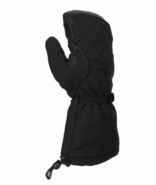 KLIM Allure Mitten black insulated waterproof winter glove with Gore-Tex and leather palm for cold weather riding