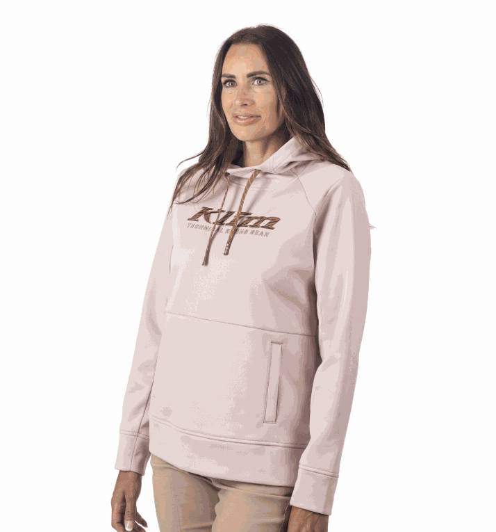 KLIM Morley Pullover Hoodie women's water-repellent bonded fleece with adjustable hood and breathable warmth