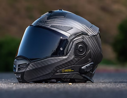 LS2 ADVANT X CARBON SOLID MODULAR HELMET W/SUNSHIELD