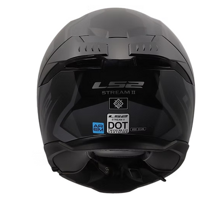LS2 STREAM II FURY FULL FACE MOTORCYCLE HELMET W/SUNSHIELD
